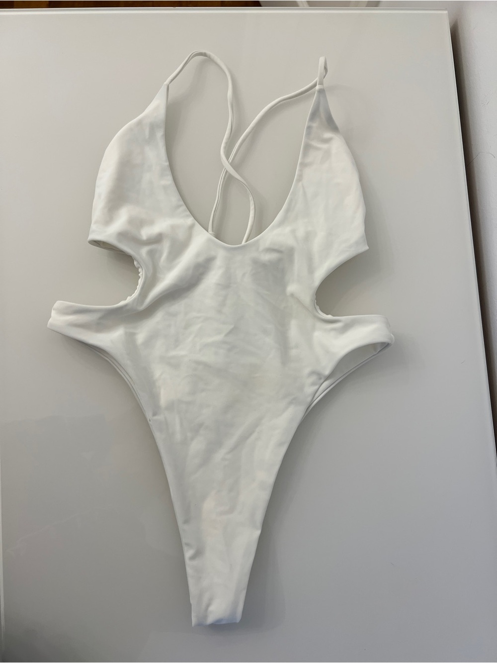 White Fox Boutique - White Cutout One-Piece Swimsuit